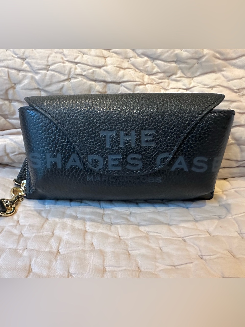 Marc Jacob’s shades case wristlet, black leather. Like new!